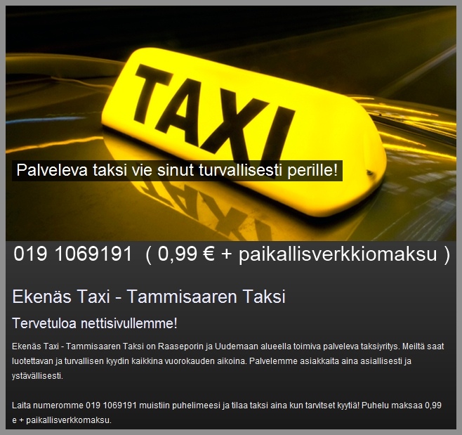 Ekenäs Taxi Tammisaaren Taxi